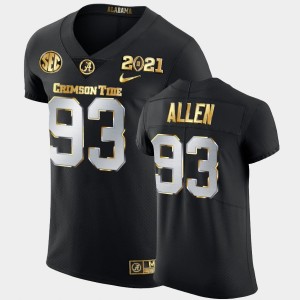 Men's Jonathan Allen Black Alabama Crimson Tide #93 2021 National Championship Golden Edition Jersey 551924-356