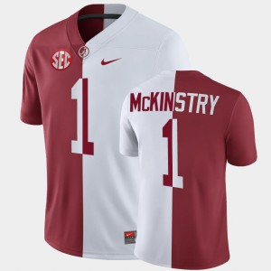 Men's Kool-Aid McKinstry White Crimson Alabama Crimson Tide #1 Split Official Jerseys 851061-779