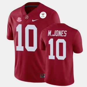 Men's Mac Jones Crimson Alabama Crimson Tide #10 2021 Rose Bowl Champions Jerseys 964017-845
