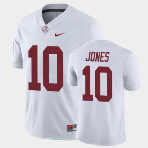 Men's Mac Jones White Alabama Crimson Tide #10 College Football Game Jersey 296681-398