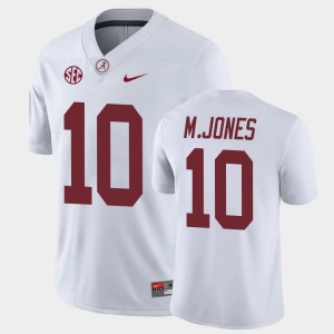 Men's Mac Jones White Alabama Crimson Tide #10 Game College Football Jersey 169388-104