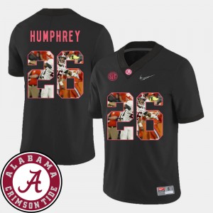 Men's Marlon Humphrey Black Alabama Crimson Tide #26 Pictorial Fashion Football Jersey 331166-789