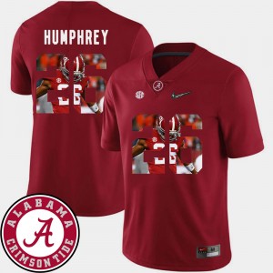 Men's Marlon Humphrey Crimson Alabama Crimson Tide #26 Pictorial Fashion Football Jersey 900378-826
