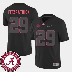 Men's Minkah Fitzpatrick Black Alabama Crimson Tide #29 College Football 2018 SEC Patch Jersey 962395-317