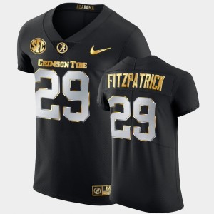 Men's Minkah Fitzpatrick Black Alabama Crimson Tide #29 Golden Edition 2020-21 Authentic Jerseys 401043-539