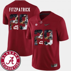 Men's Minkah Fitzpatrick Crimson Alabama Crimson Tide #29 Pictorial Fashion Football Jerseys 986391-627