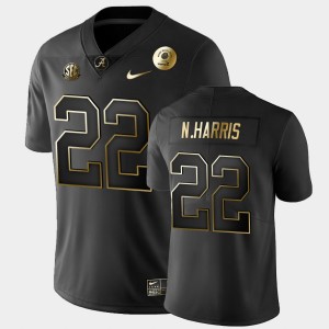 Men's Najee Harris Black Alabama Crimson Tide #22 2021 Rose Bowl Golden Edition Jersey 352441-555