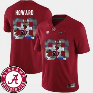 Men's O.J. Howard Crimson Alabama Crimson Tide #88 Pictorial Fashion Football Jerseys 131088-439
