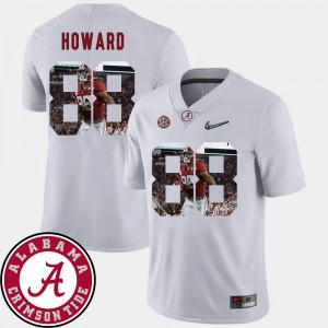 Men's O.J. Howard White Alabama Crimson Tide #88 Pictorial Fashion Football Jersey 428164-526