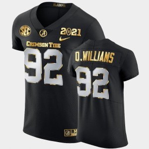 Men's Quinnen Williams Black Alabama Crimson Tide #92 2021 National Championship Golden Edition Jersey 757053-414