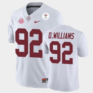Men's Quinnen Williams White Alabama Crimson Tide #92 2021 Rose Bowl Champions Jerseys 258484-577