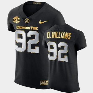Men's Quinnen Williams Black Alabama Crimson Tide #92 Golden Edition 2020-21 Authentic Jerseys 966229-993