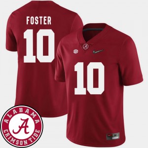 Men's Reuben Foster Crimson Alabama Crimson Tide #10 College Football 2018 SEC Patch Jerseys 517391-979