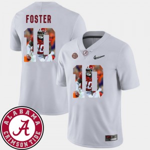 Men's Reuben Foster White Alabama Crimson Tide #10 Pictorial Fashion Football Jerseys 180854-643