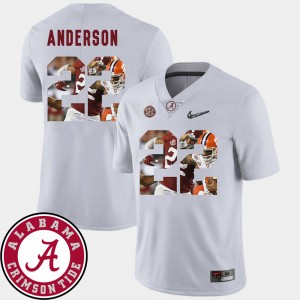 Men's Ryan Anderson White Alabama Crimson Tide #22 Pictorial Fashion Football Jersey 906343-259
