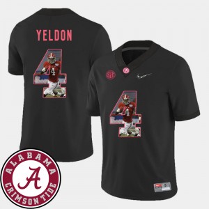 Men's T.J. Yeldon Black Alabama Crimson Tide #4 Pictorial Fashion Football Jersey 864268-482