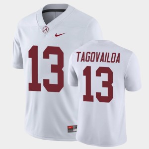Men's Tua Tagovailoa White Alabama Crimson Tide #13 College Football Game Jerseys 621825-215