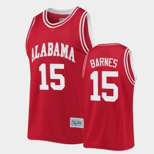 Men's Tyler Barnes Crimson Alabama Crimson Tide #15 Commemorative Basketball Classic Jerseys 948255-245