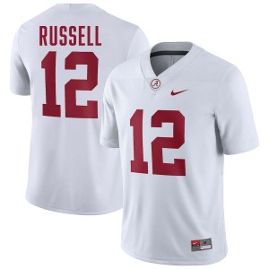 Men's Keelon Russell White Alabama Crimson Tide #12 College Football NCAA Jerseys 858041-649