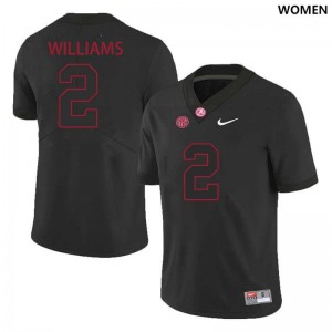 Women's Ryan Williams Black Alabama Crimson Tide #2 College Football Stitched Jersey 197406-378