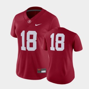 Women's Crimson Alabama Crimson Tide #18 Game NCAA Jerseys 982534-248