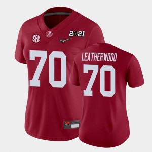 Women's Alex Leatherwood Crimson Alabama Crimson Tide #70 2021 National Championship College Football Jerseys 554817-211