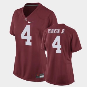 Women's Brian Robinson Jr. Crimson Alabama Crimson Tide #4 Game Replica Football Jerseys 199120-565