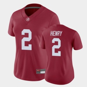 Women's Derrick Henry Crimson Alabama Crimson Tide #2 Game 2025-26 Jerseys 295676-664