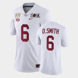 Women's DeVonta Smith White Alabama Crimson Tide #6 3X CFP National Championship Limited Jersey 158101-793
