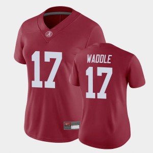 Women's Jaylen Waddle Crimson Alabama Crimson Tide #17 Game High School Jerseys 621257-193
