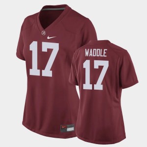 Women's Jaylen Waddle Crimson Alabama Crimson Tide #17 Game Replica Football Jerseys 272656-641