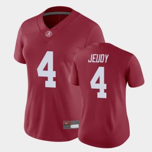 Women's Jerry Jeudy Crimson Alabama Crimson Tide #4 Game 2025 Jersey 404586-523
