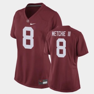 Women's John Metchie III Crimson Alabama Crimson Tide #8 Game Replica Football Jersey 962358-165