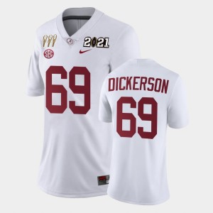 Women's Landon Dickerson White Alabama Crimson Tide #69 3X CFP National Championship Limited Jersey 231609-178