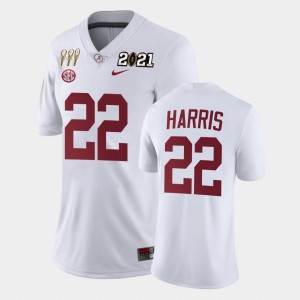 Women's Najee Harris White Alabama Crimson Tide #22 3X CFP National Championship Limited Jersey 592196-905