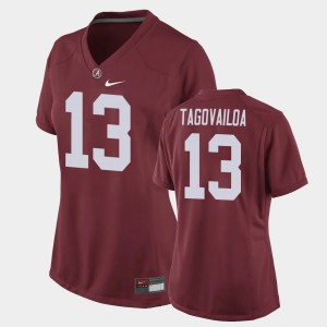 Women's Tua Tagovailoa Crimson Alabama Crimson Tide #13 Game Replica Football Jerseys 873798-926