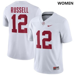 Women's Keelon Russell White Alabama Crimson Tide #12 College Football NCAA Jerseys 847466-224