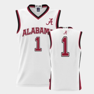 Youth White Alabama Crimson Tide #1 College Basketball ProSphere Jerseys 532328-874