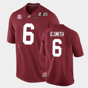 Youth DeVonta Smith Crimson Alabama Crimson Tide #6 2021 National Championship Replica Jersey 378607-181