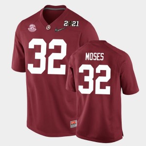 Youth Dylan Moses Crimson Alabama Crimson Tide #32 2021 National Championship Replica Jerseys 996973-737