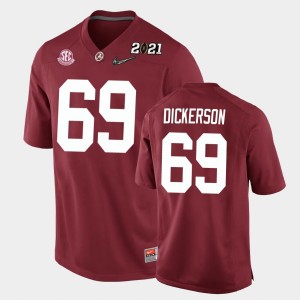 Youth Landon Dickerson Crimson Alabama Crimson Tide #69 2021 National Championship Replica Jersey 518259-597